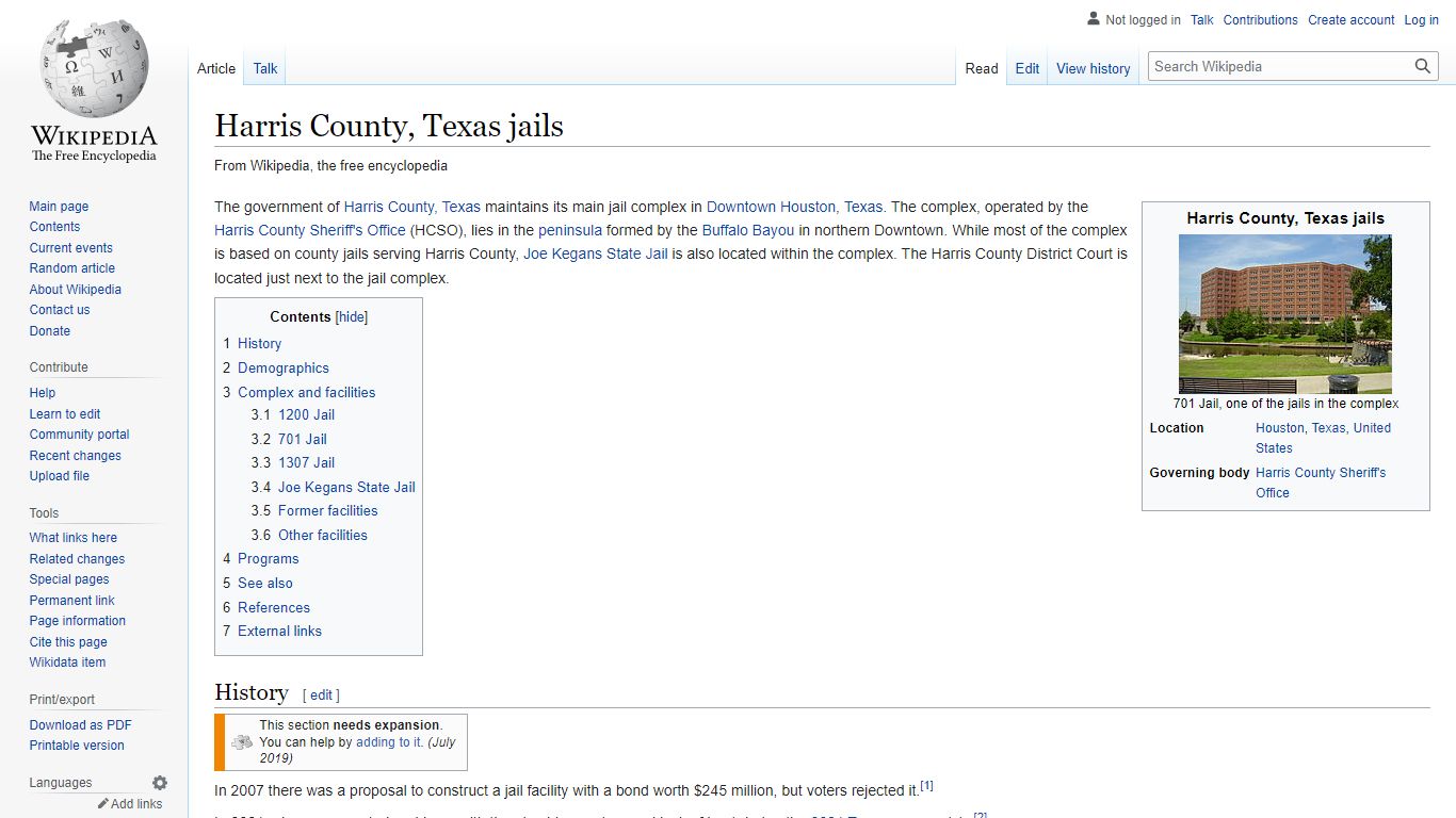 Harris County, Texas jails - Wikipedia